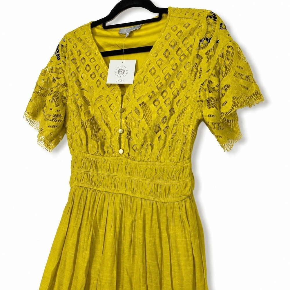 Anthropologie J Gee Large Maxi Dress Cottagecore Romantic Coquette Feminine Fall - Picture 3 of 7